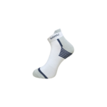 RAHAT cushioned white sports ankle socks pack of 3 with tan, grey and teal accents
