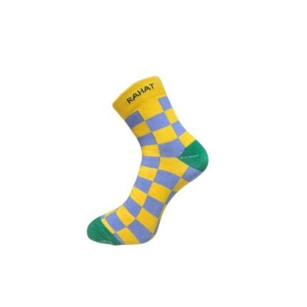 RAHAT Checker Pop Premium Quarter Length Cotton Socks