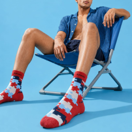 RAHAT Puzzle Pop Premium Quarter Length Cotton Socks