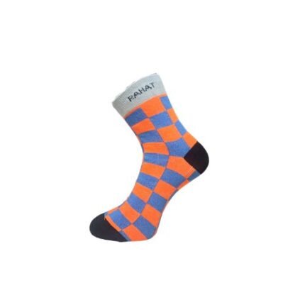 RAHAT Sunset Check Premium Quarter Length Cotton Socks