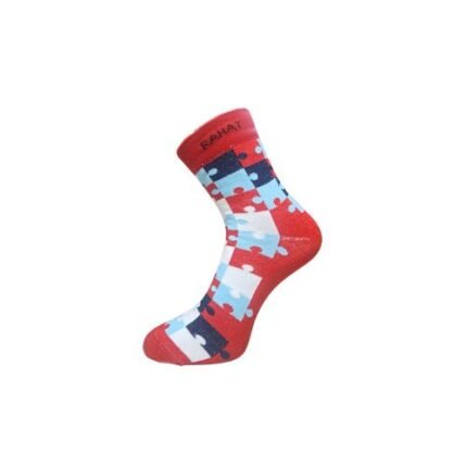 RAHAT Puzzle Pop Premium Quarter Length Cotton Socks