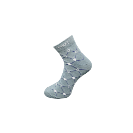 RAHAT women's heart argyle crew socks pack of 3 in blue, cream and pink
